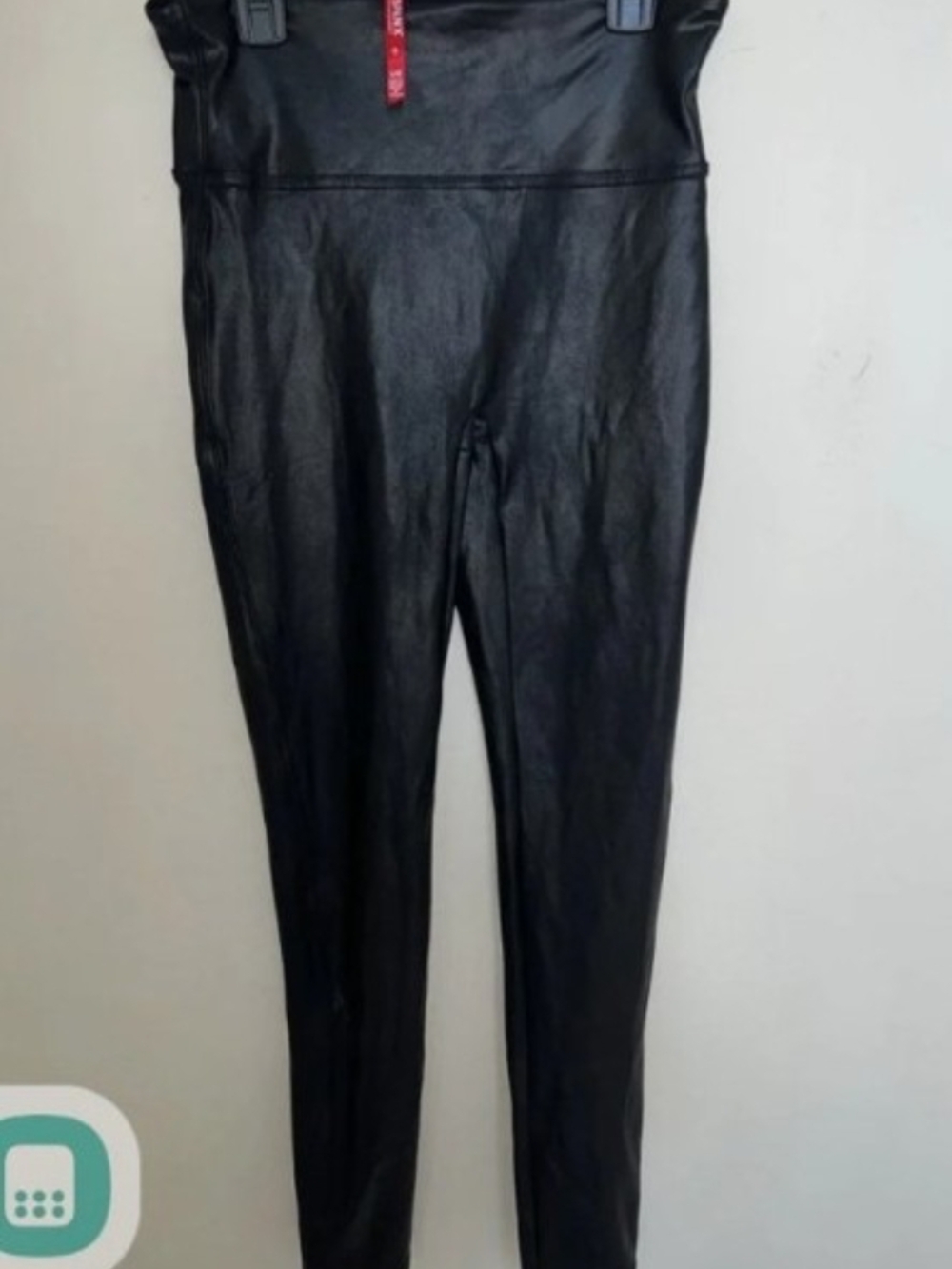SPANX Black Faux Leather Leggings